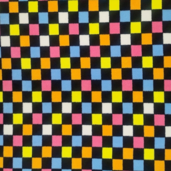 Anti Pill Fleece - Multi Coloured Checks